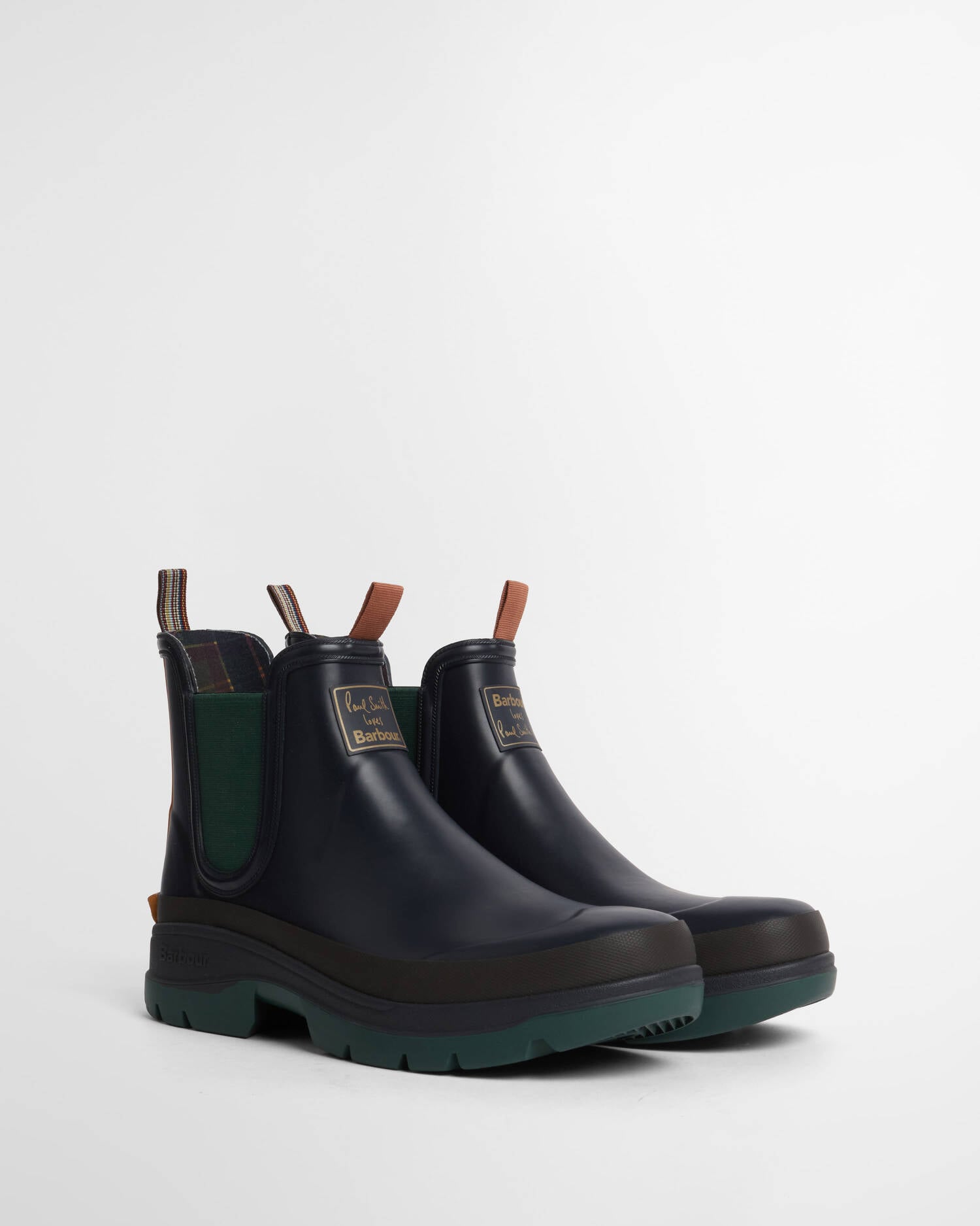 Paul Smith Loves Barbour Herren Gummistiefel Chelsea Navy image number 1