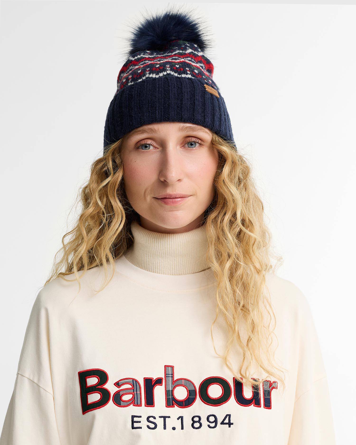 Kingsford Fair Isle Beanie Navy image number 3