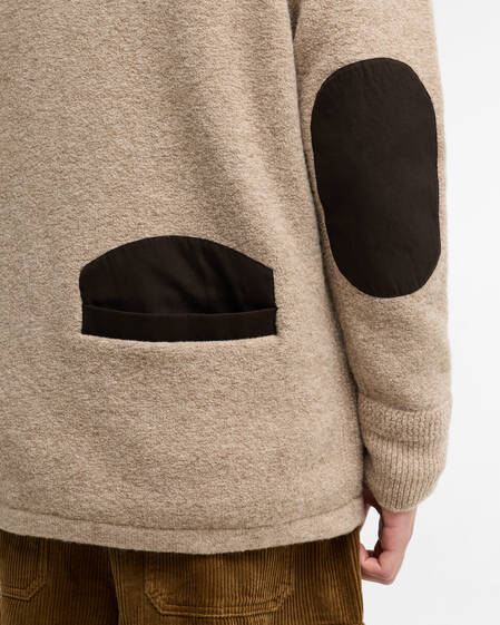 Barbour x Norbit Wollcardigan Boucl&eacute; Oatmeal