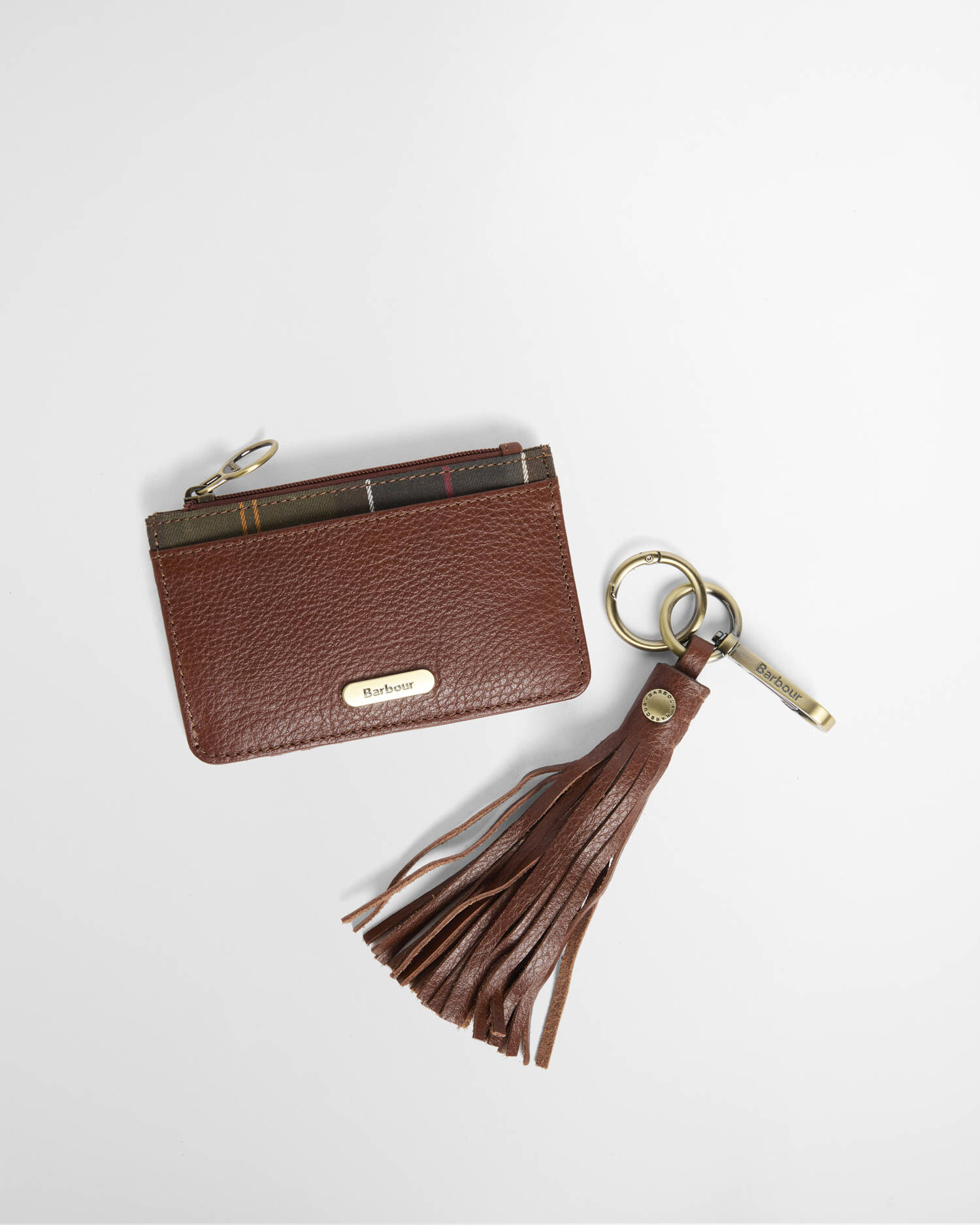 Alder Leather Gift Set Brown/Classic Tartan image number 0