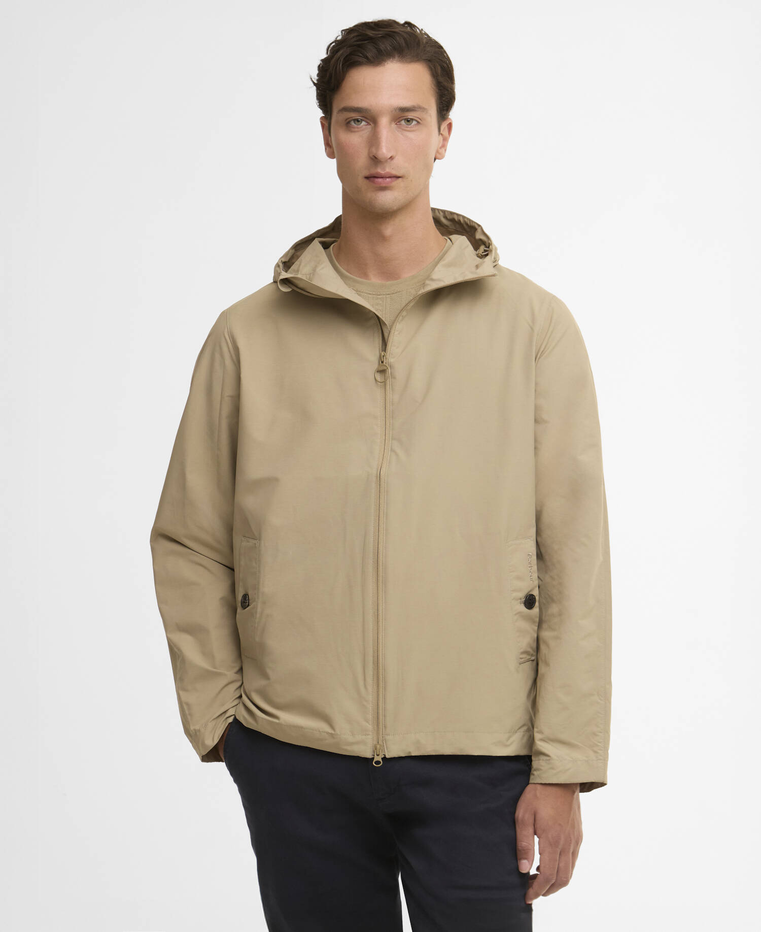 Jacke Modern Rokig Hooded Showerproof Washed Stone image number 0