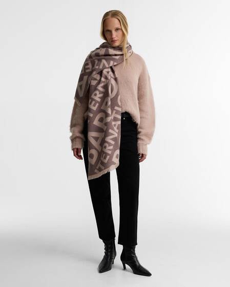 Kenna Logo Scarf Truffle/Nutmeg