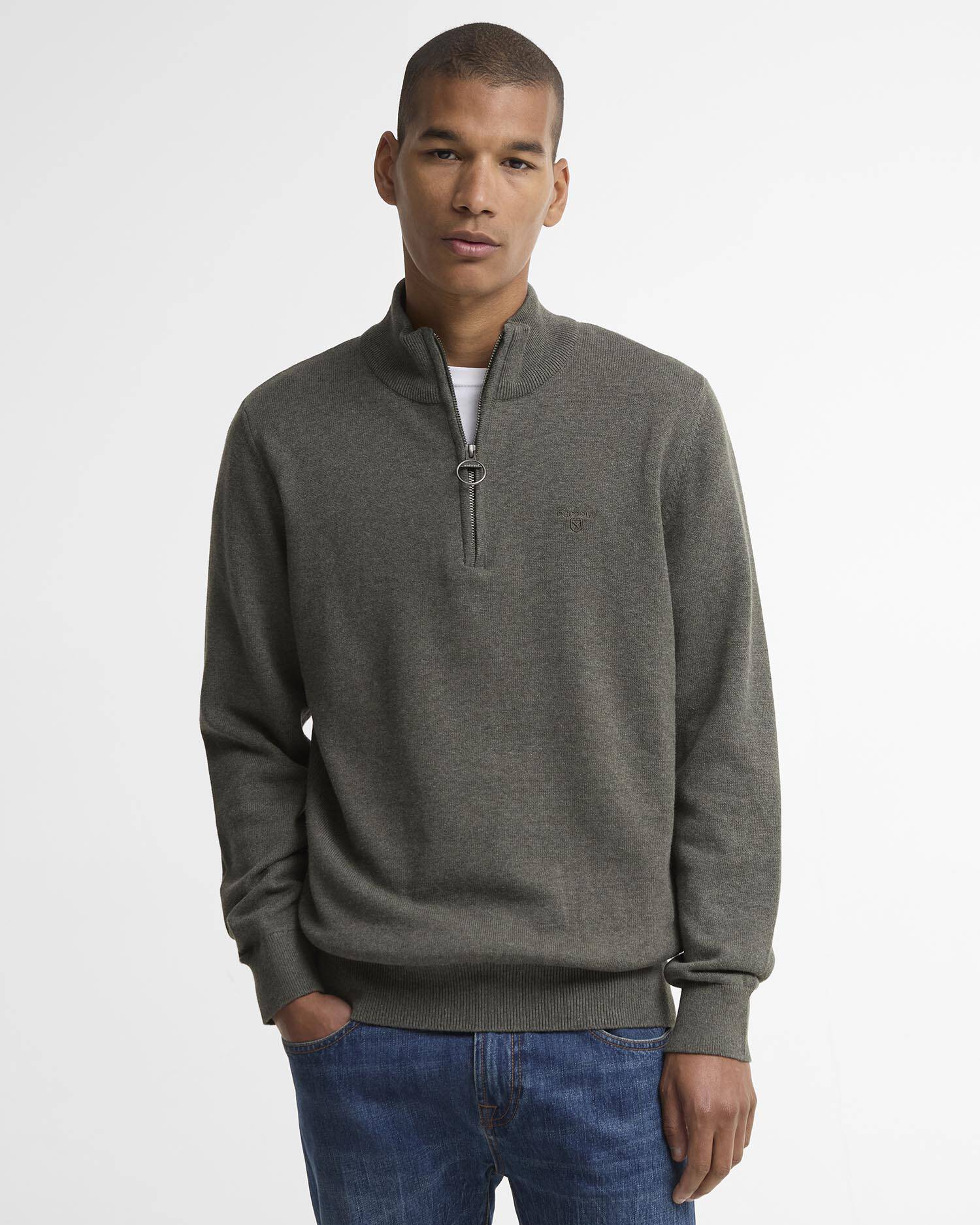 Pullover Cotton Half Zip image number 0