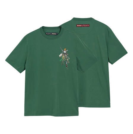Paul Smith Loves Barbour Key Graphic T-Shirt Bottle Green