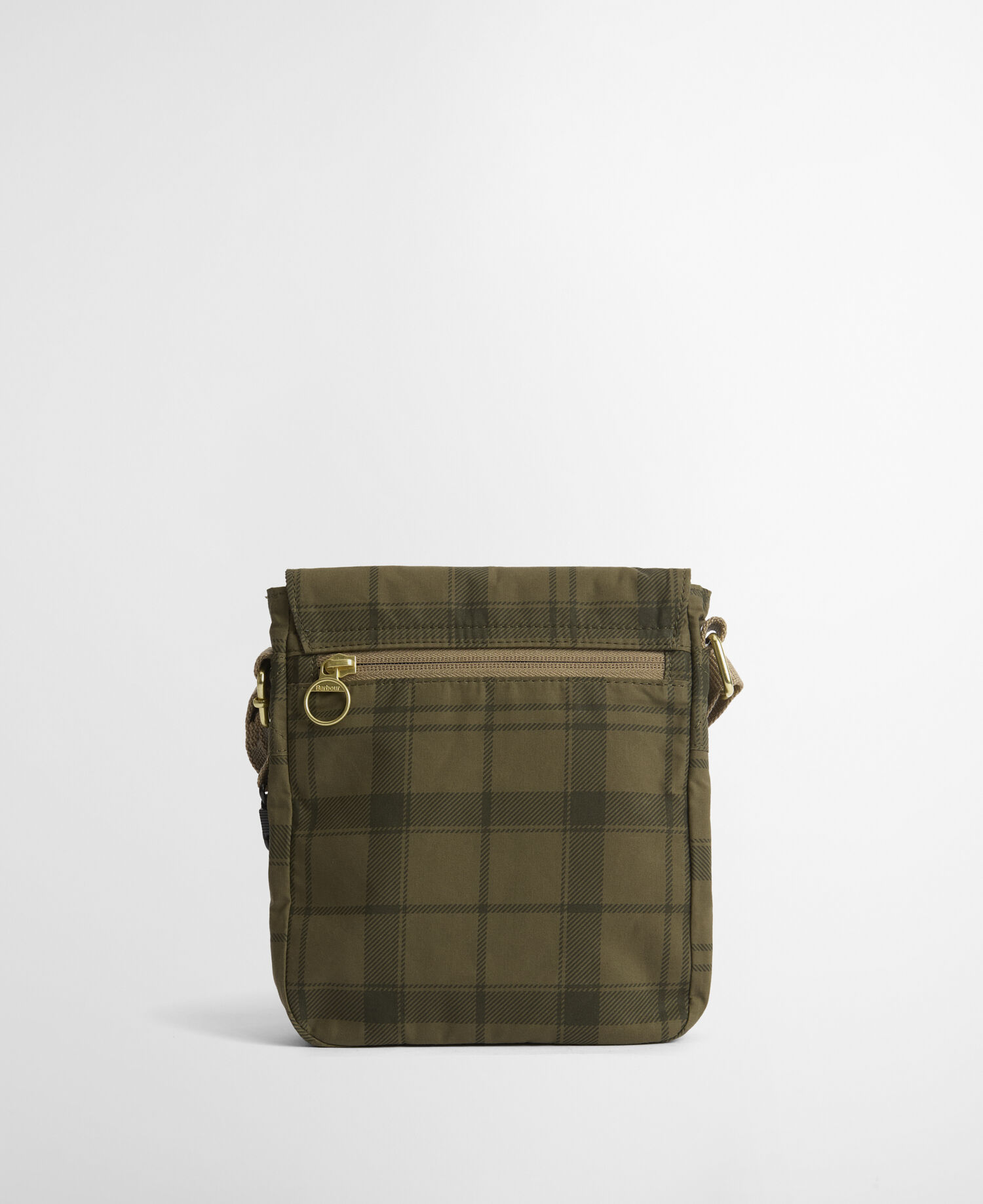 Transport Crossbody Bag Dusky Green Tartan