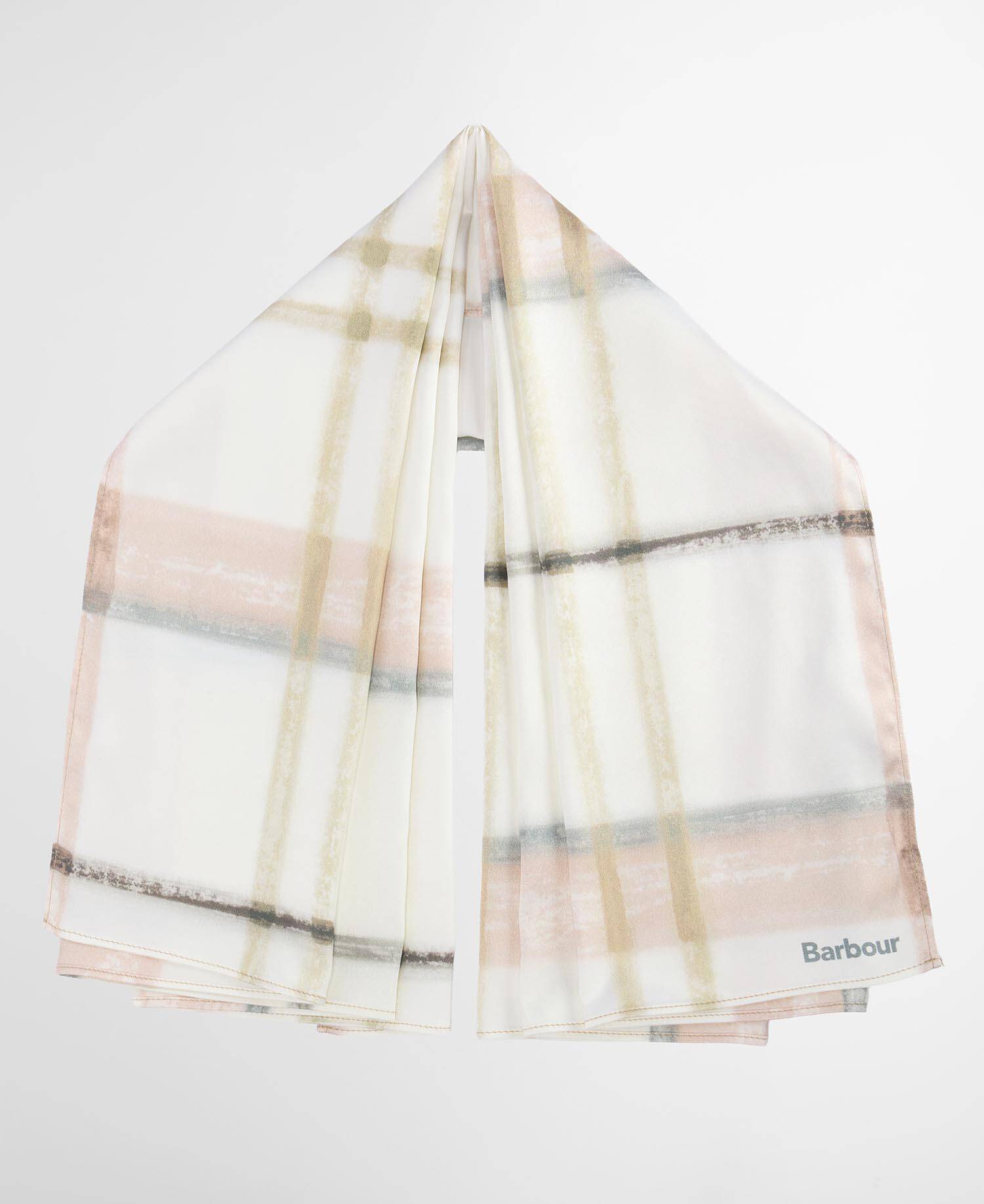 Gianna Tartan Head Scarf Silver Peony Check image number 3