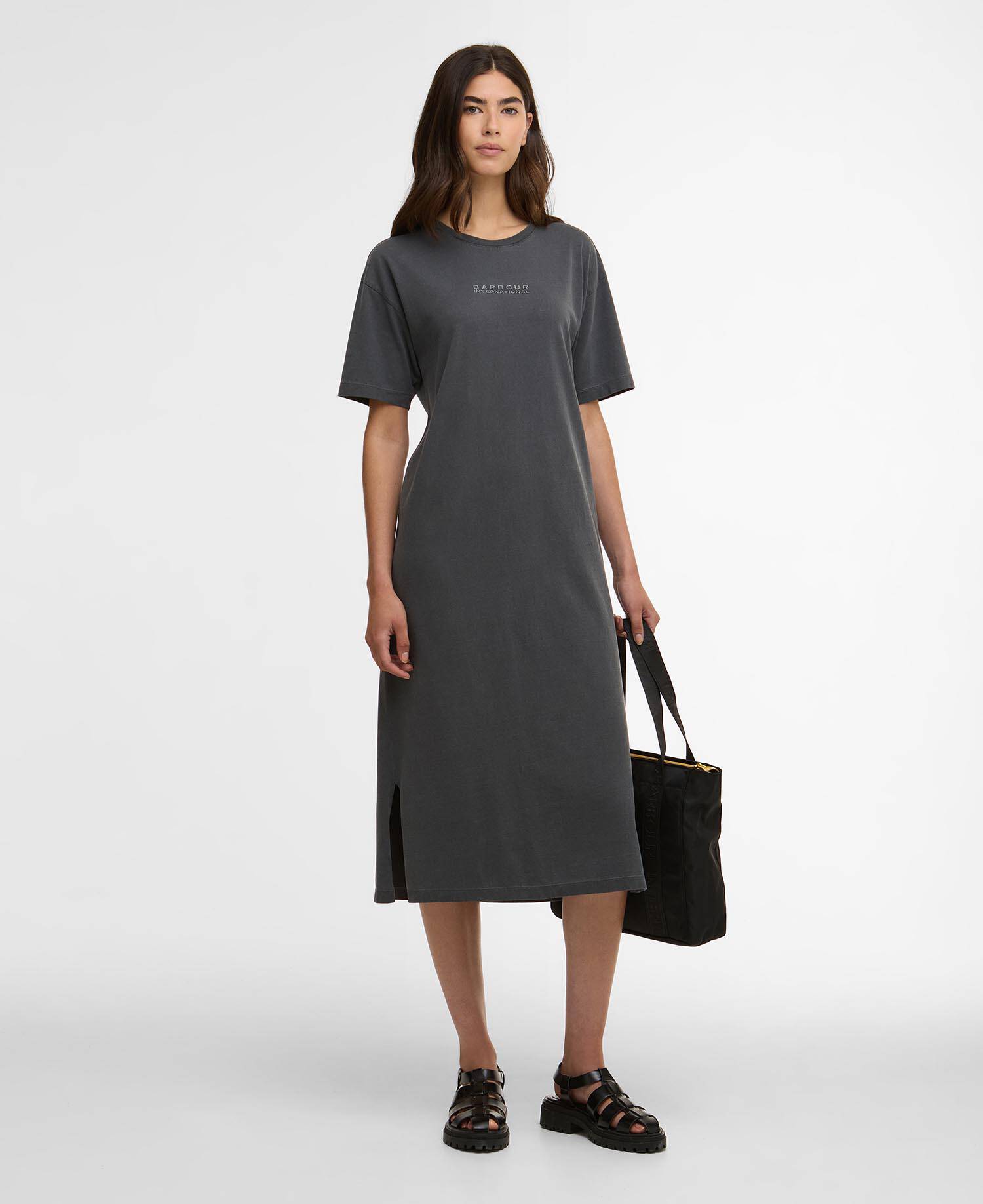 Lyra Midi Dress Washed Black image number 1