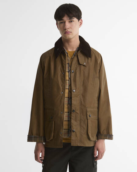 Oversized Bedale Waxed Jacket Sand
