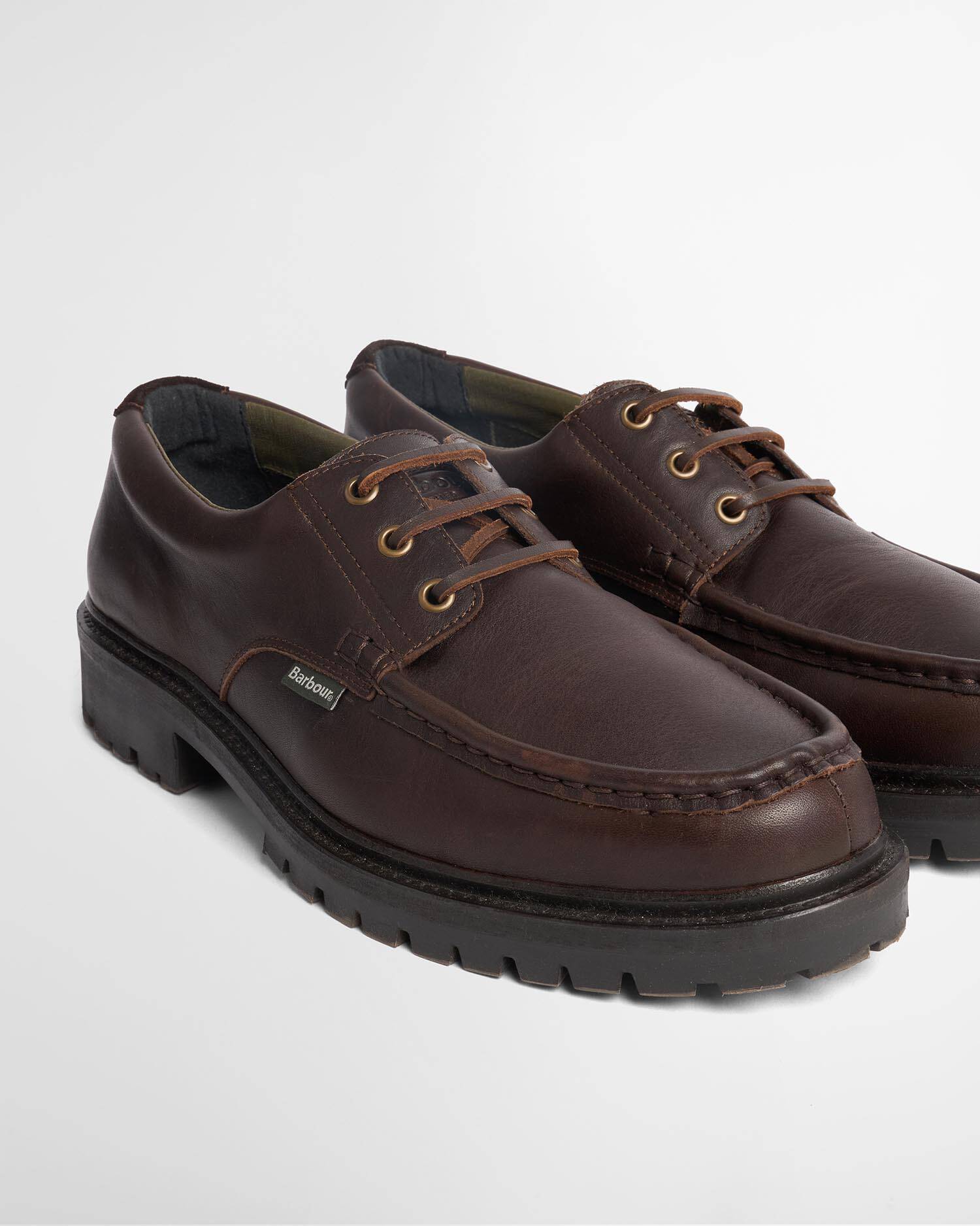 Paxton Apron Leather Derby Shoes Dk Brown image number 3