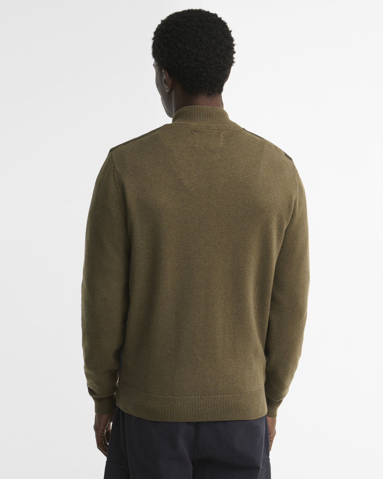 Quilted Front Zip-Up Jacket Olive