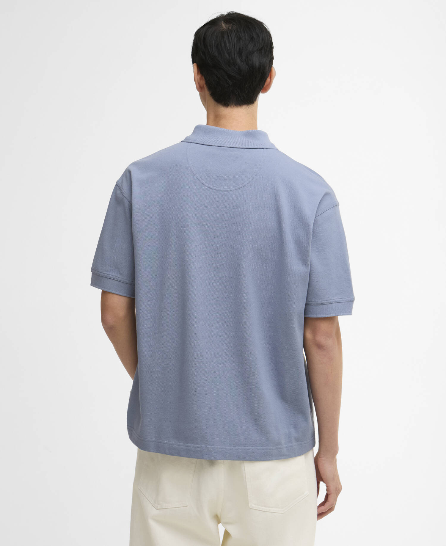 Hexham Oversized Polo Shirt Washed Blue image number 2