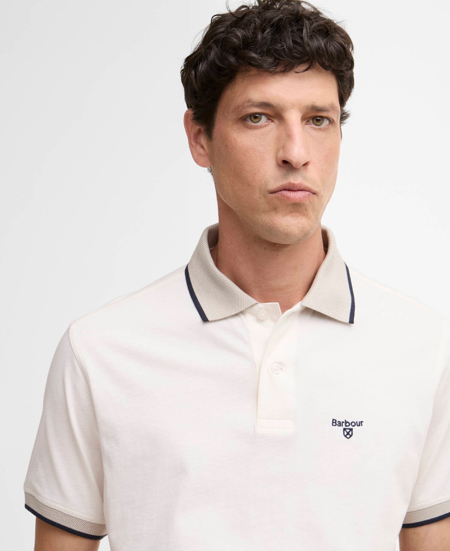 Cornsay Short-Sleeved Polo Shirt Whisper White image number 3