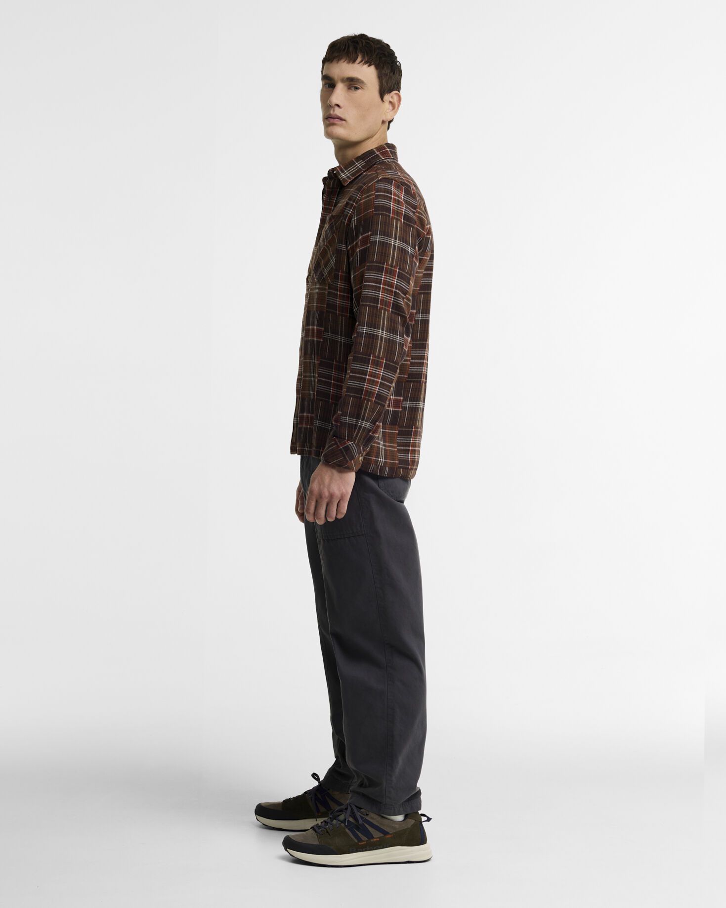 Cartrake Relaxed Patchwork Shirt Brown