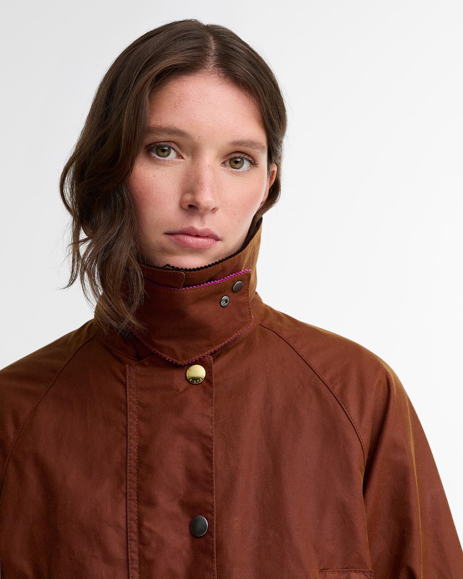 Paul Smith Loves Barbour Women's Beaufort Waxed Jacket Russet/Classic/Muted
