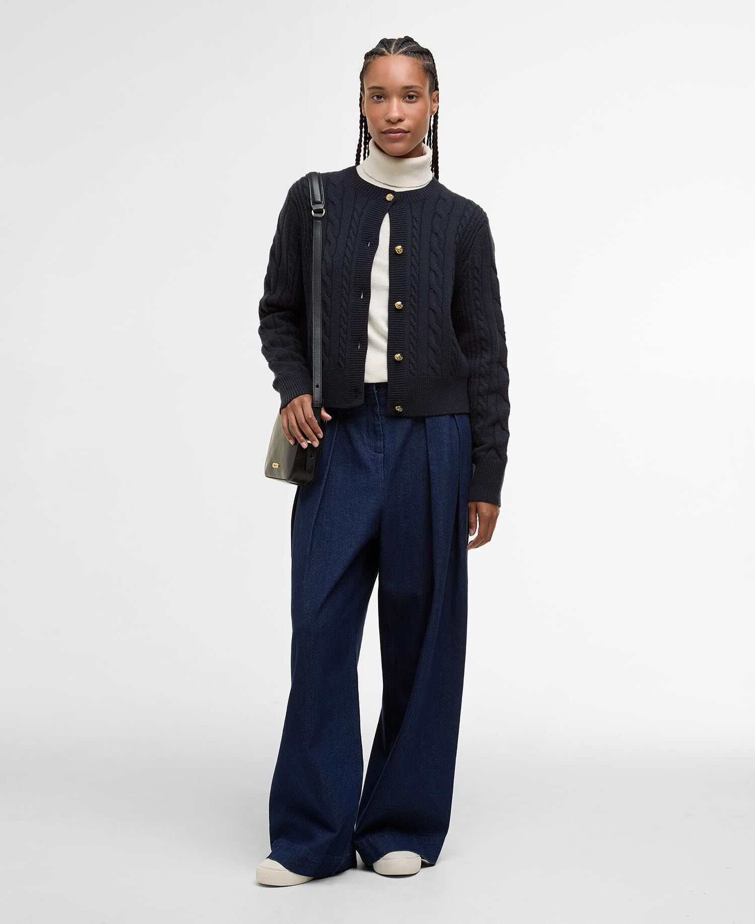 Cardigan Elina Rundhalsausschnitt Dark Navy