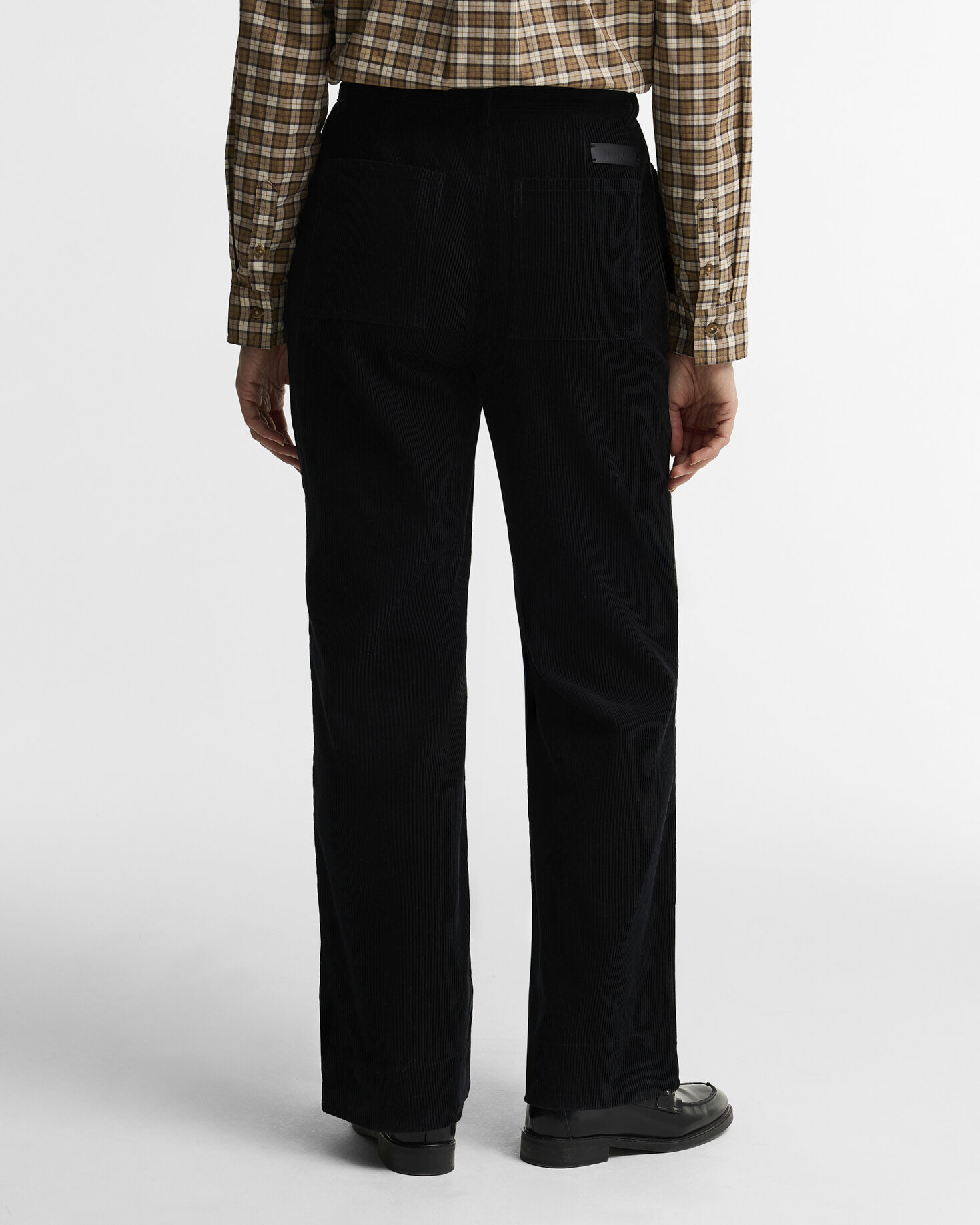 Emmy Cord Flared Trousers Black