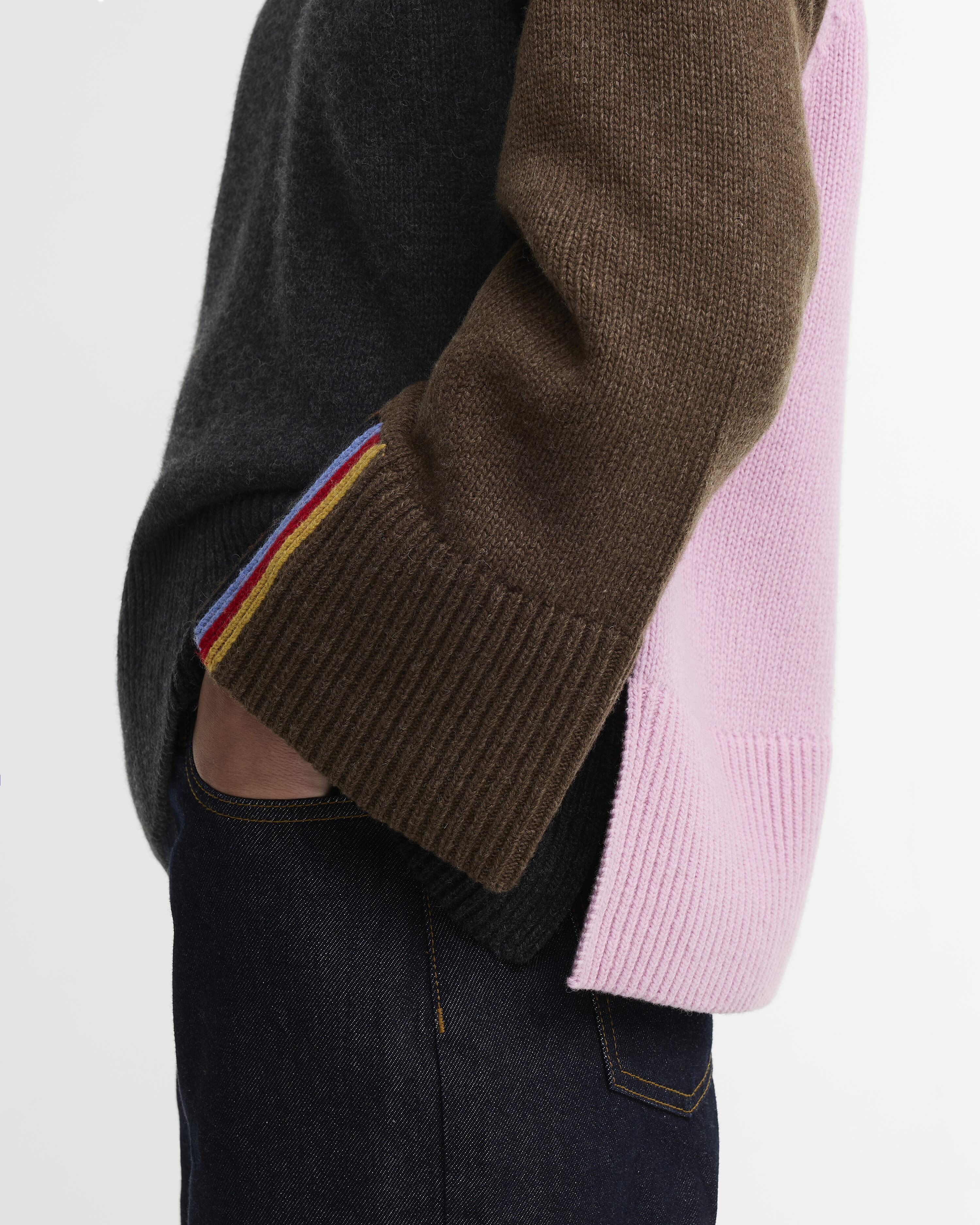 Paul Smith Loves Barbour Tyneside Wool-Blend Crew-Neck Jumper Black Multi