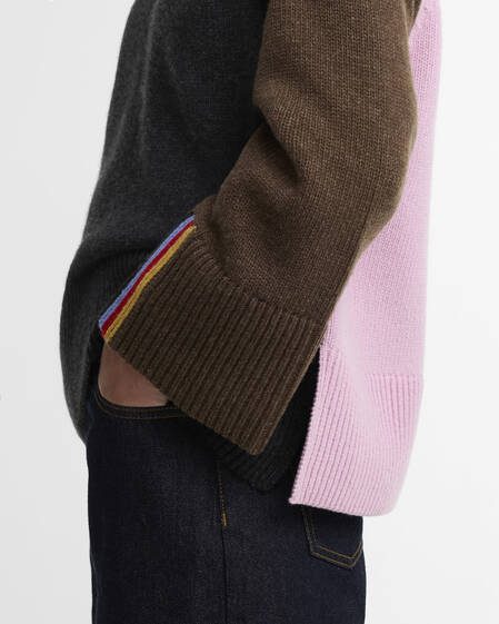 Paul Smith Loves Barbour Pullover Tyneside Rundhalsausschnitt Black Multi