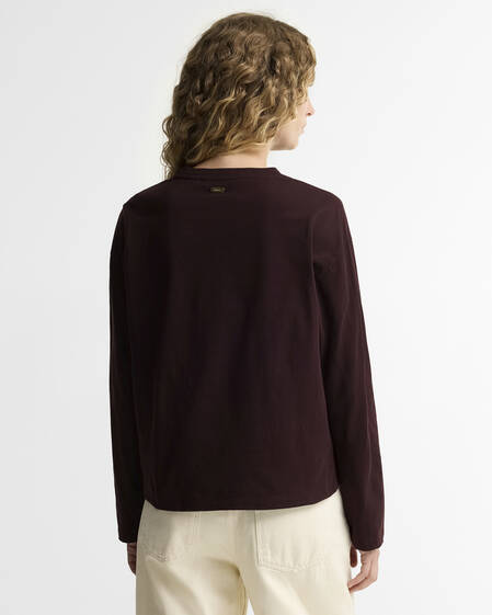 Barbour Langarmshirt Amesbury Fig
