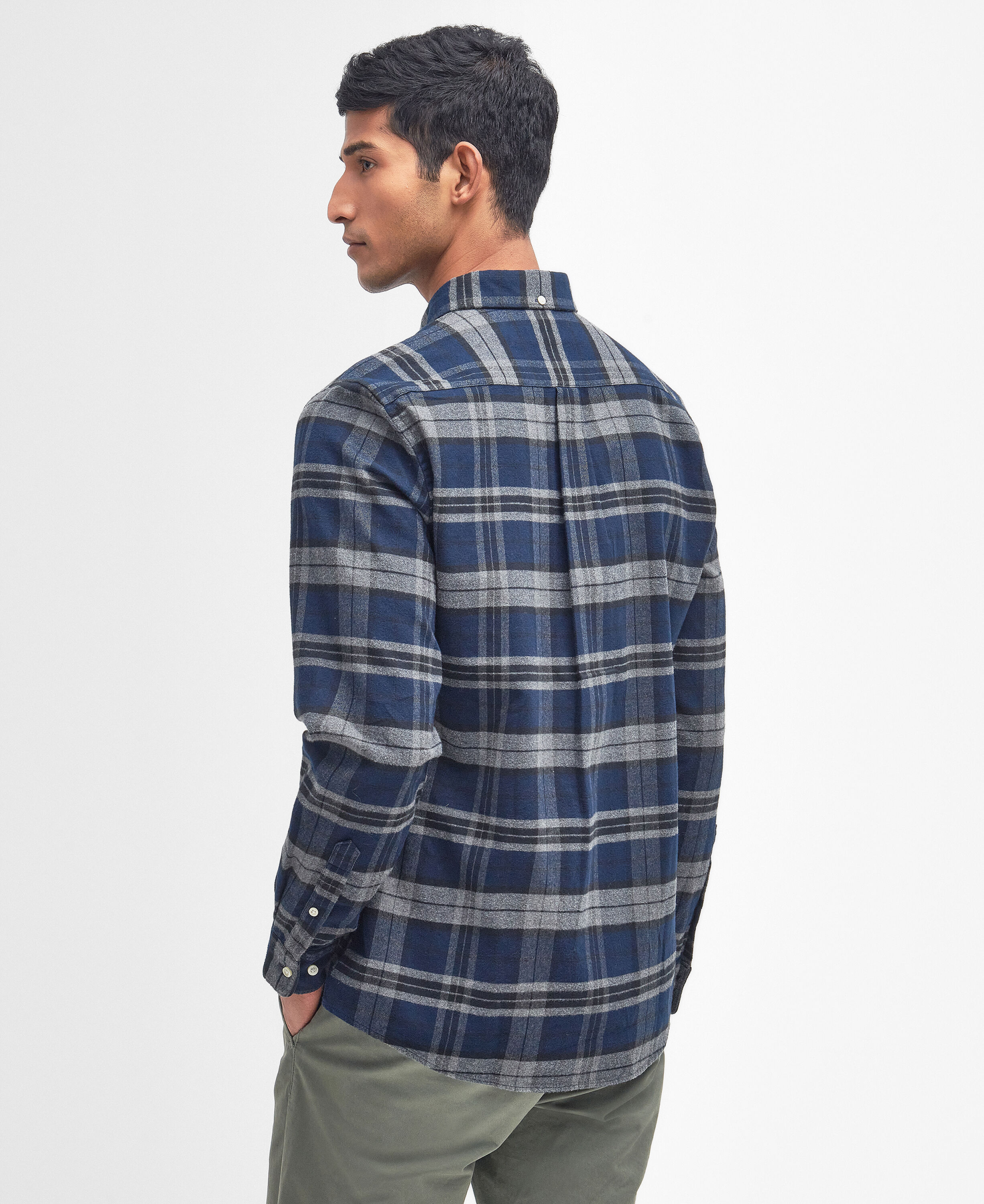 Betsom Tailored Long-Sleeved Shirt Grey Marl