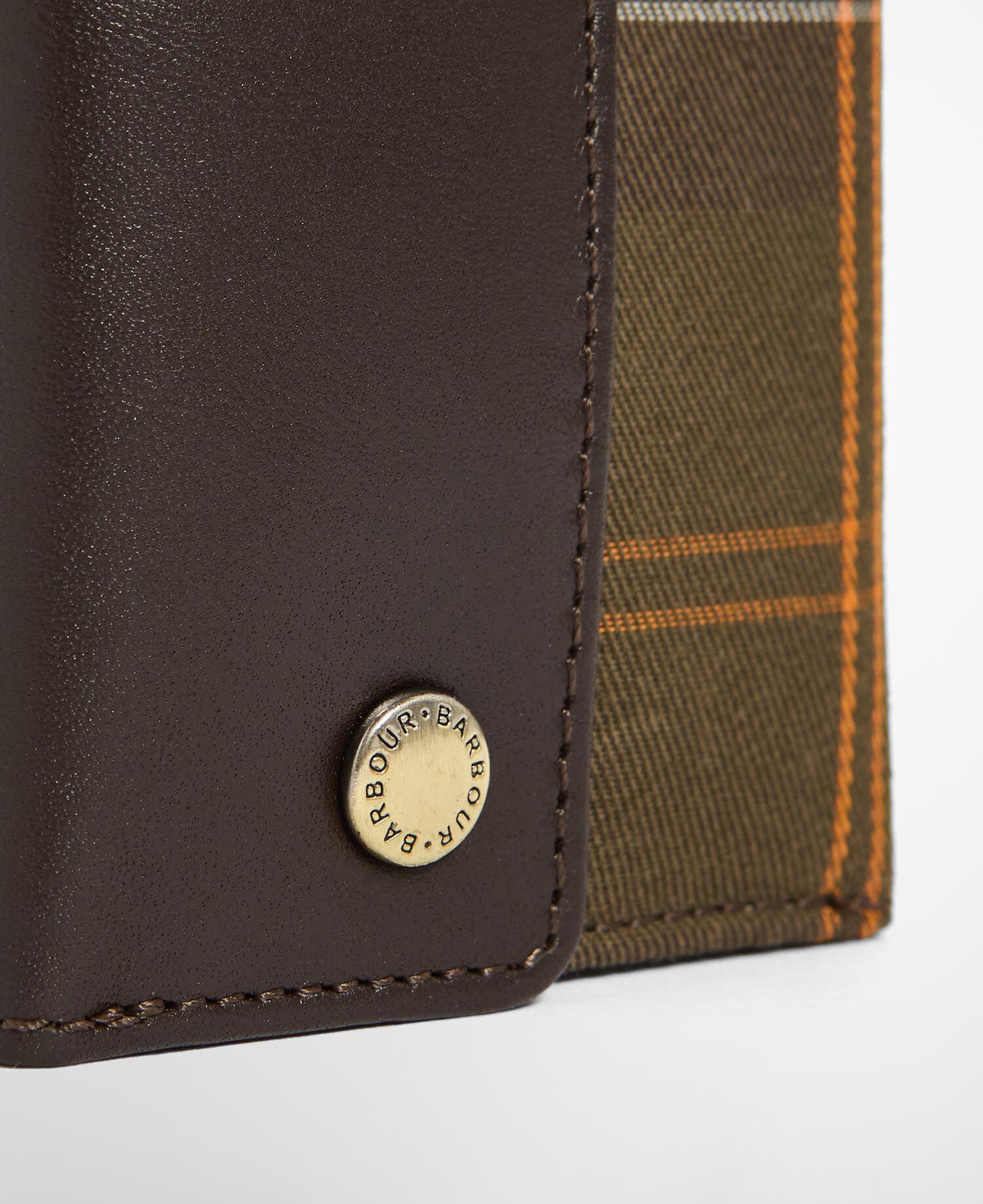Portafoglio in pelle tartan Benslie Classic Tartan/Brown