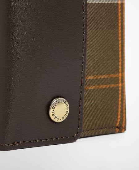 Portafoglio in pelle tartan Benslie Classic Tartan/Brown