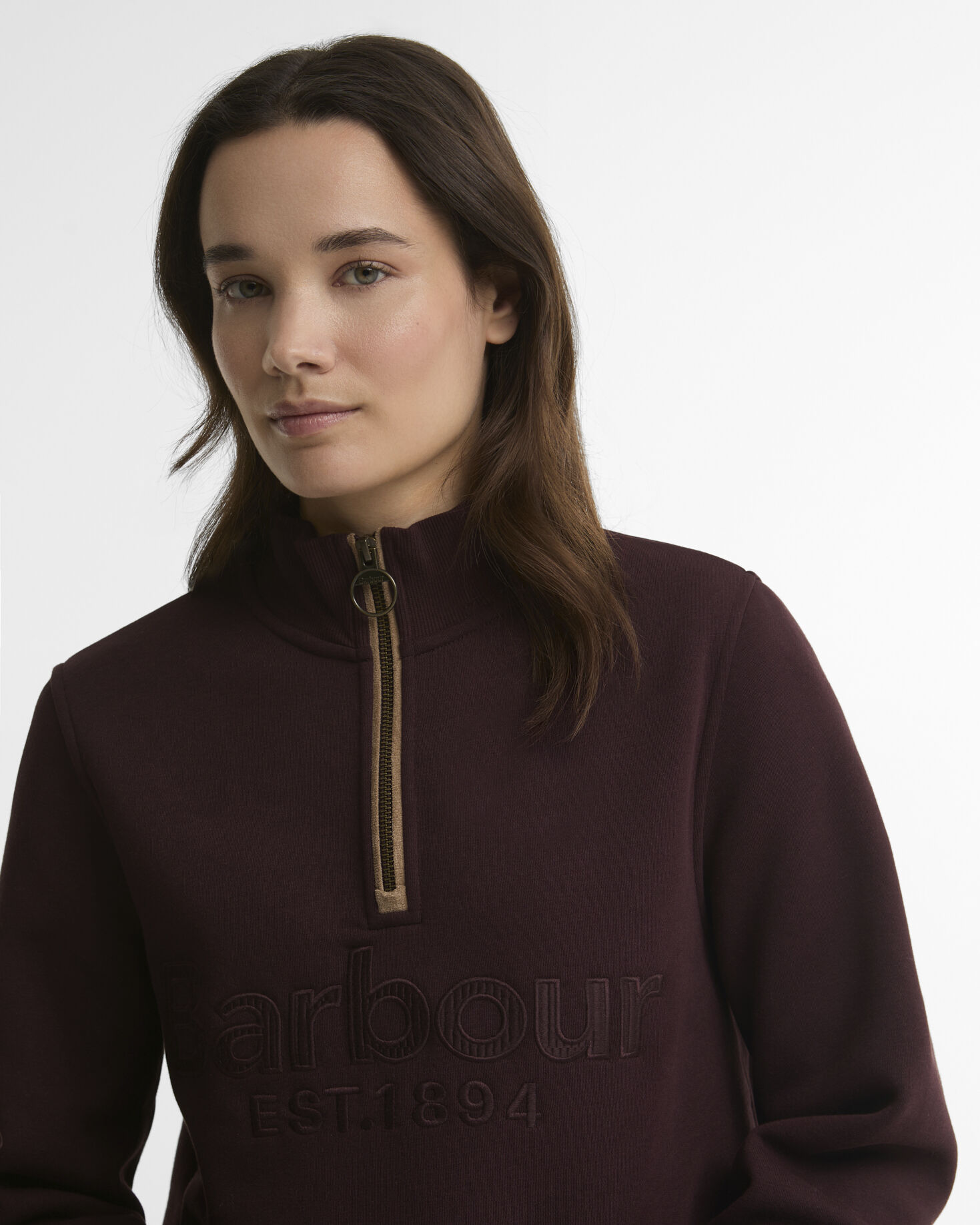 Cynthia Quarter-Zip Jumper Fig