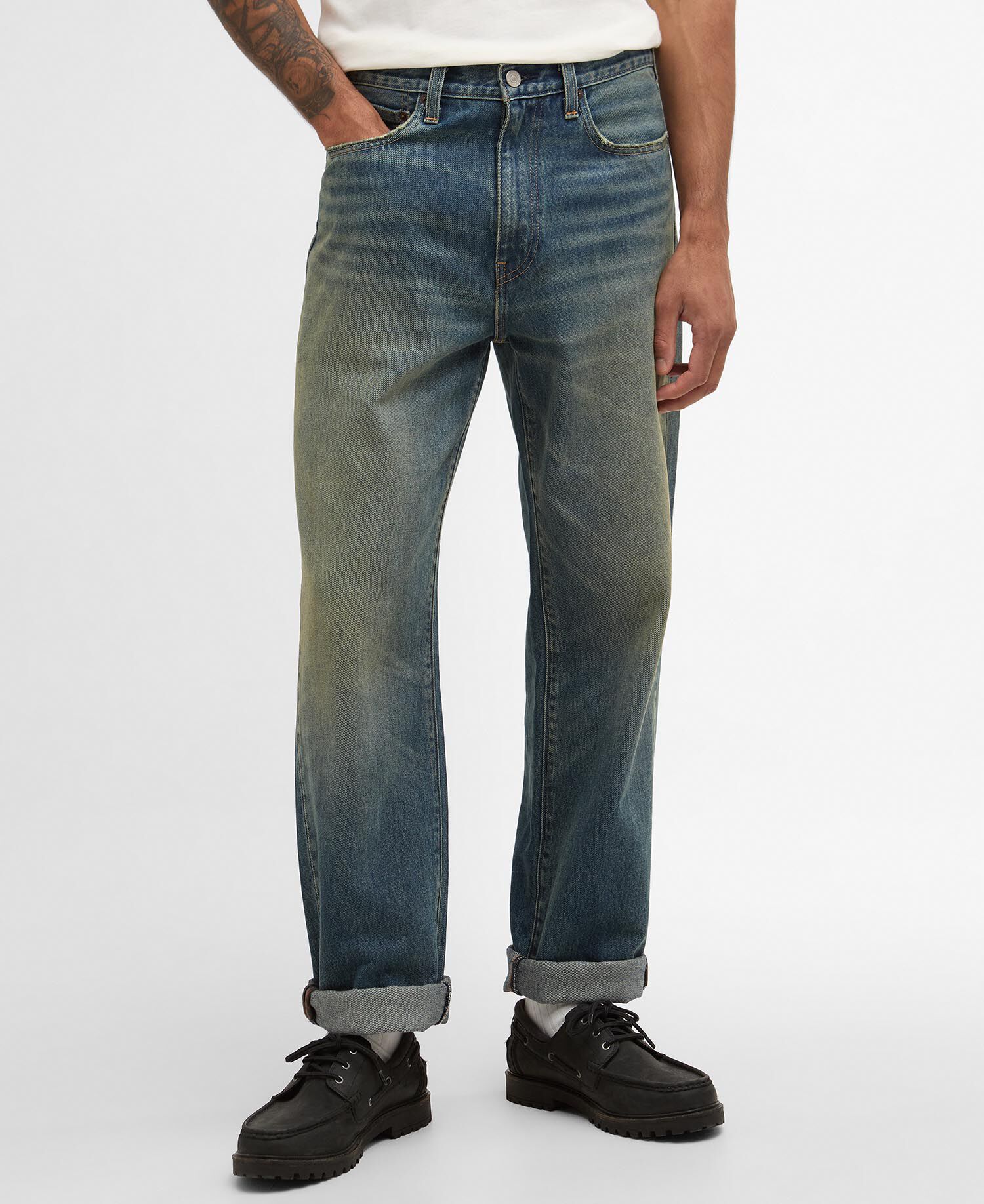 Barbour x Levi's 568&trade; Loose Jeans Dark Worn