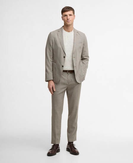 Forstone Houndstooth Trouser Stone