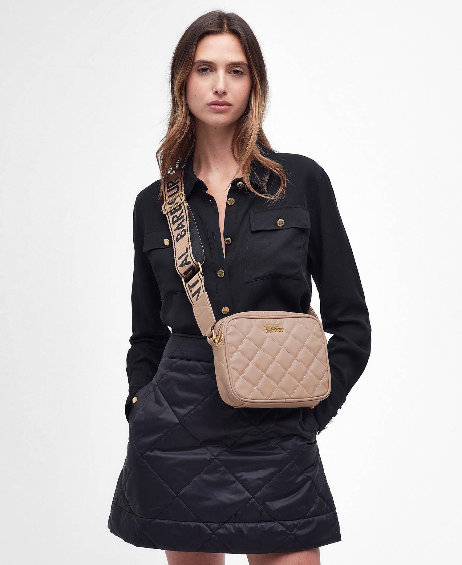 Sloane Quilted Crossbody Bag Camel image number 8