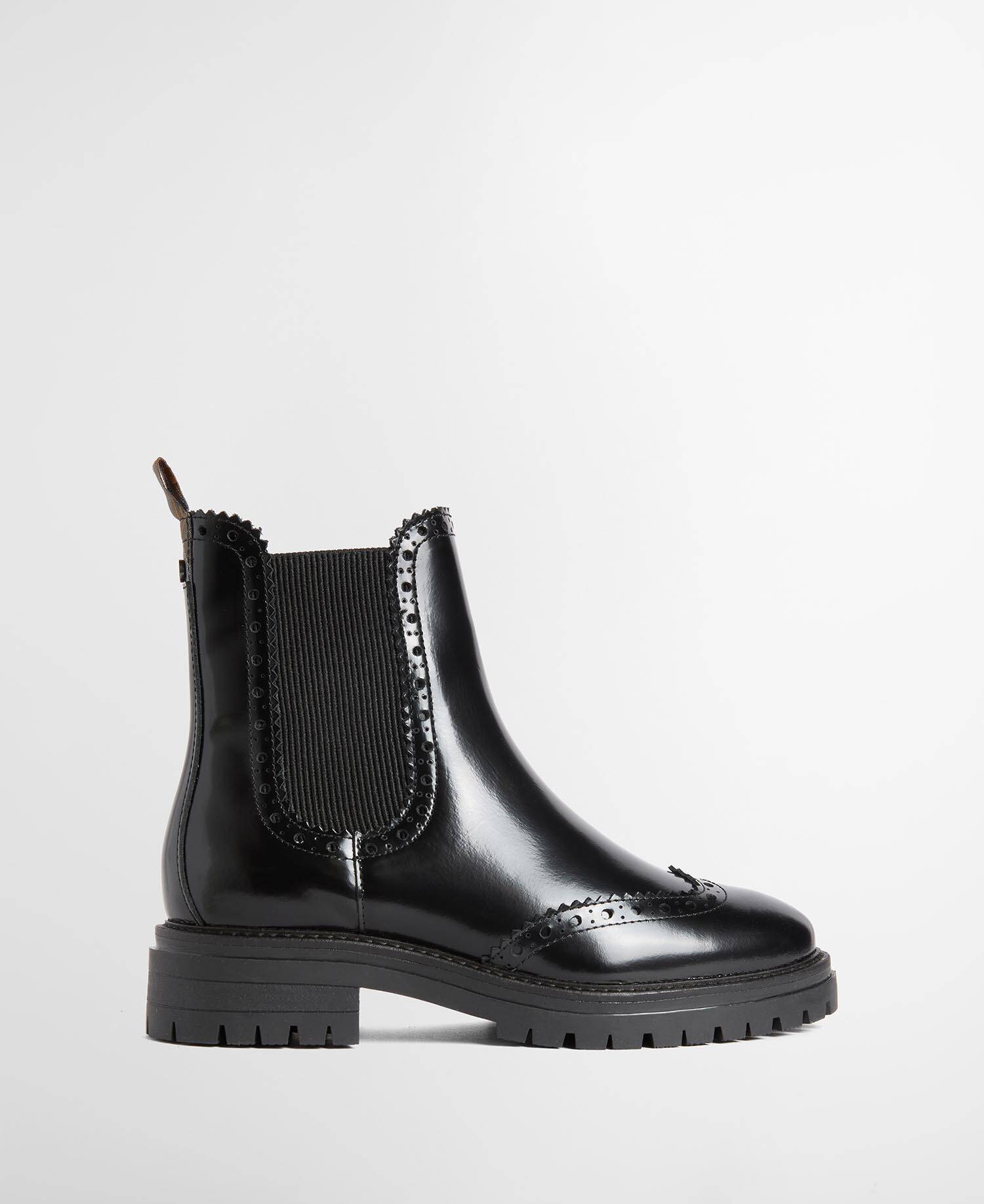 Fawne Patent Leather Chelsea Boots Black Glace image number 0