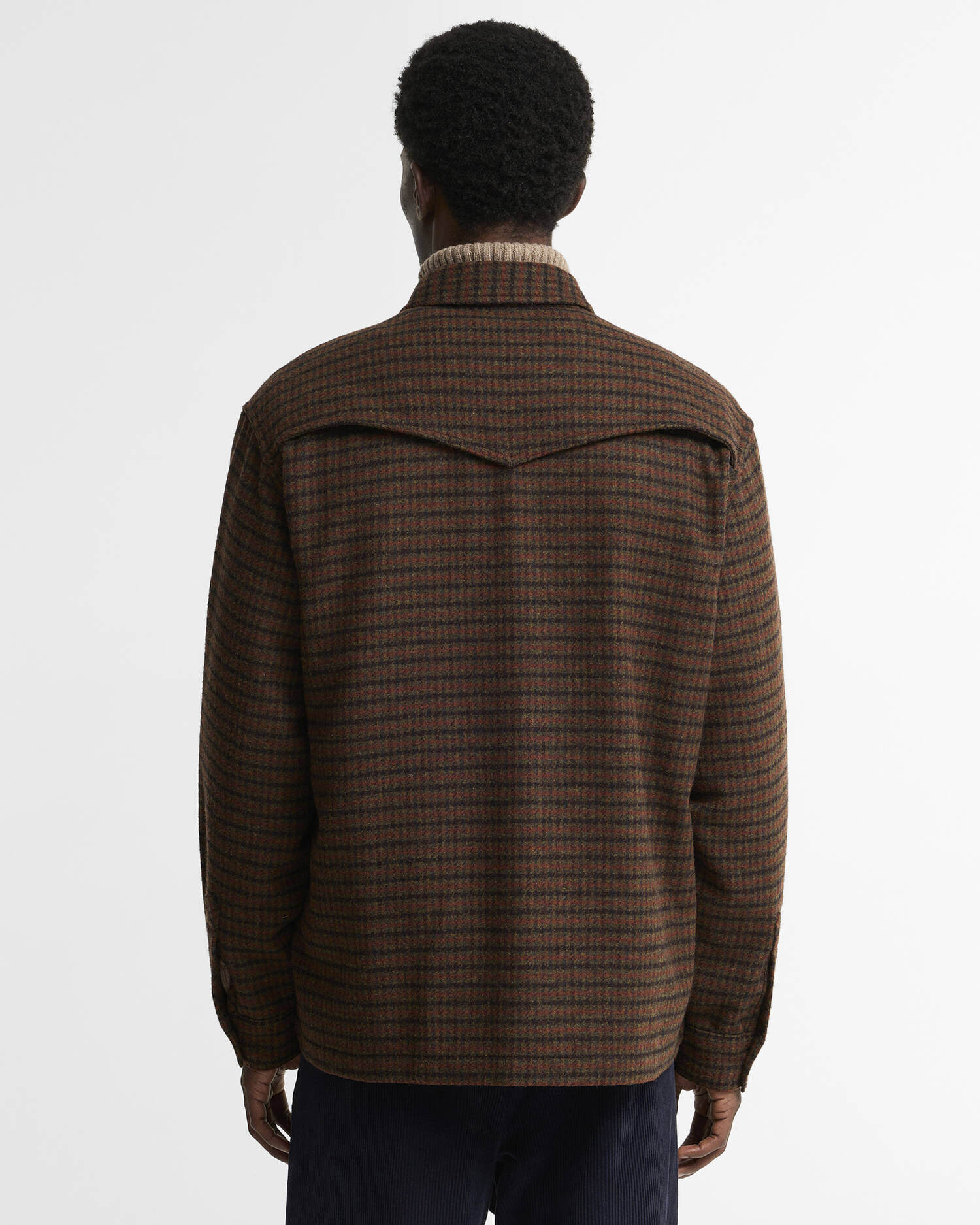 Barbour Overshirt Hatfield Houndstooth Oversized Chesnut image number 2
