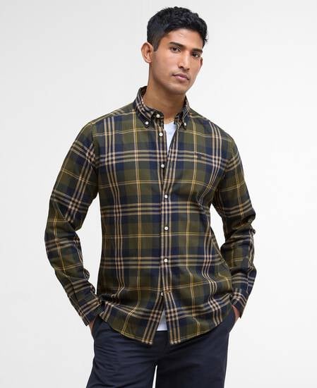 Edgar Tailored Long-Sleeved Shirt Olive