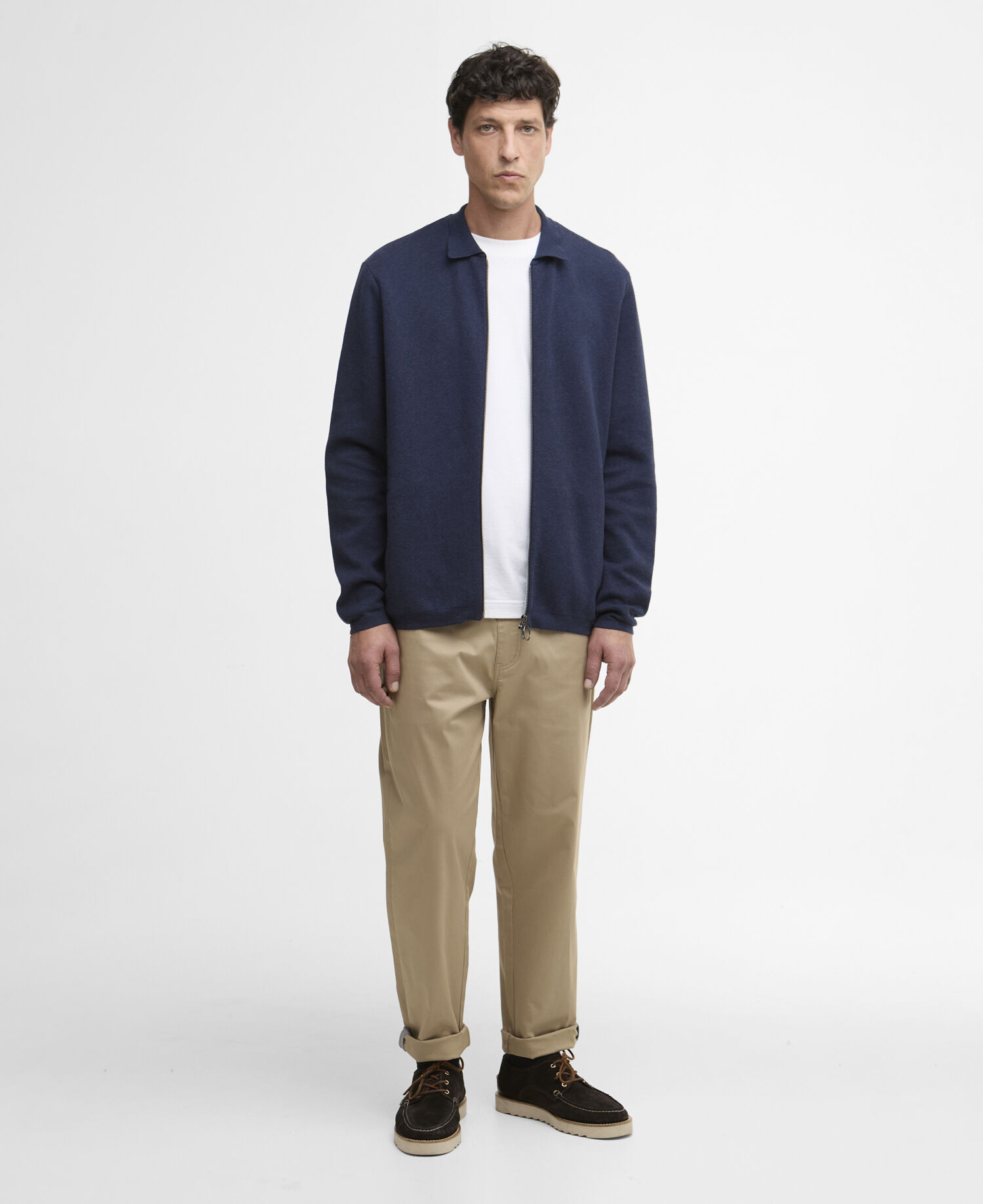 Maglione con zip Crowcombe Navy