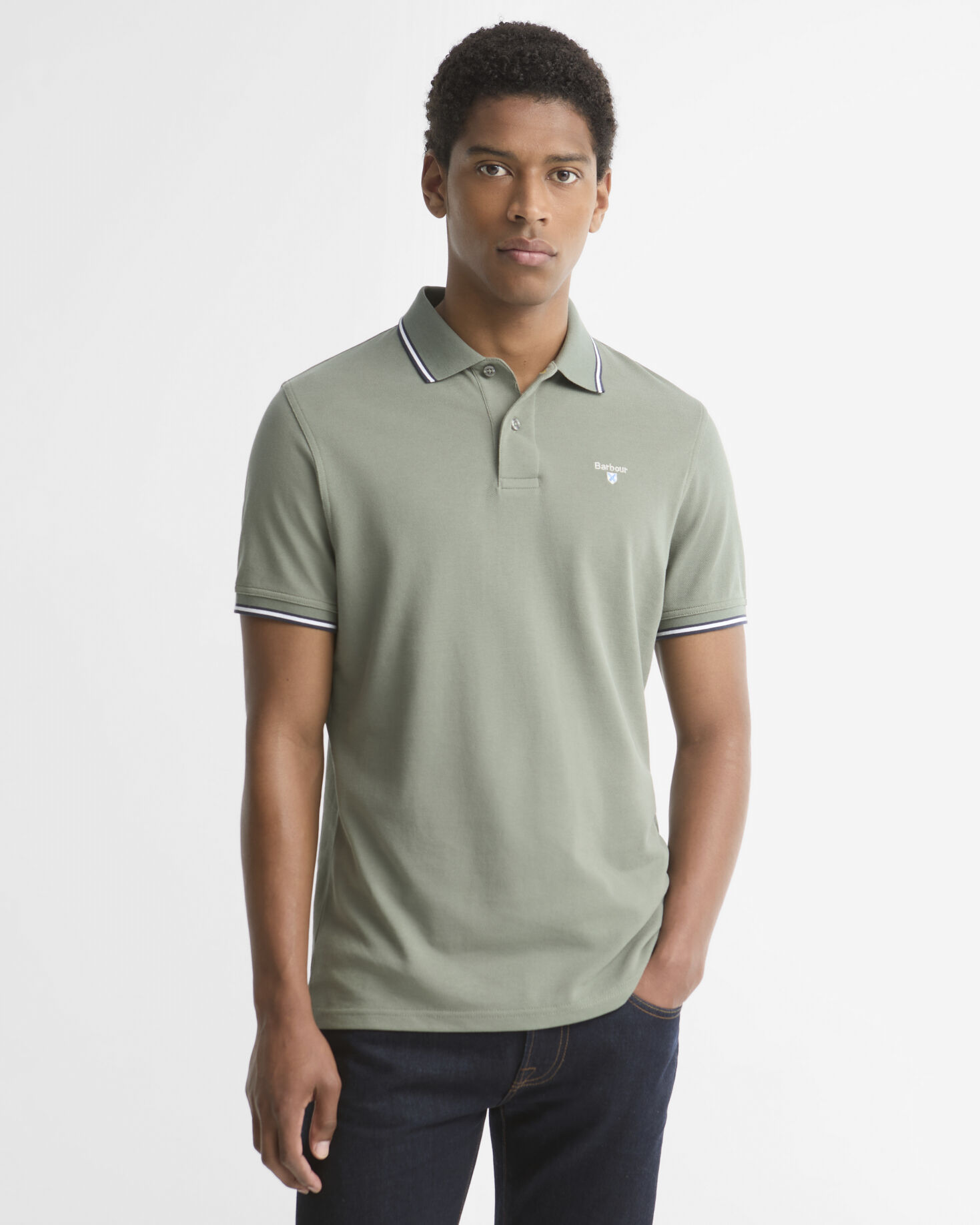 Fielding Tailored Short-Sleeved Polo Shirt Agave Green