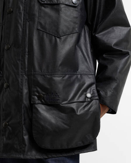 Barbour x A.P.C. Beaufort Waxed Jacket Dark Navy