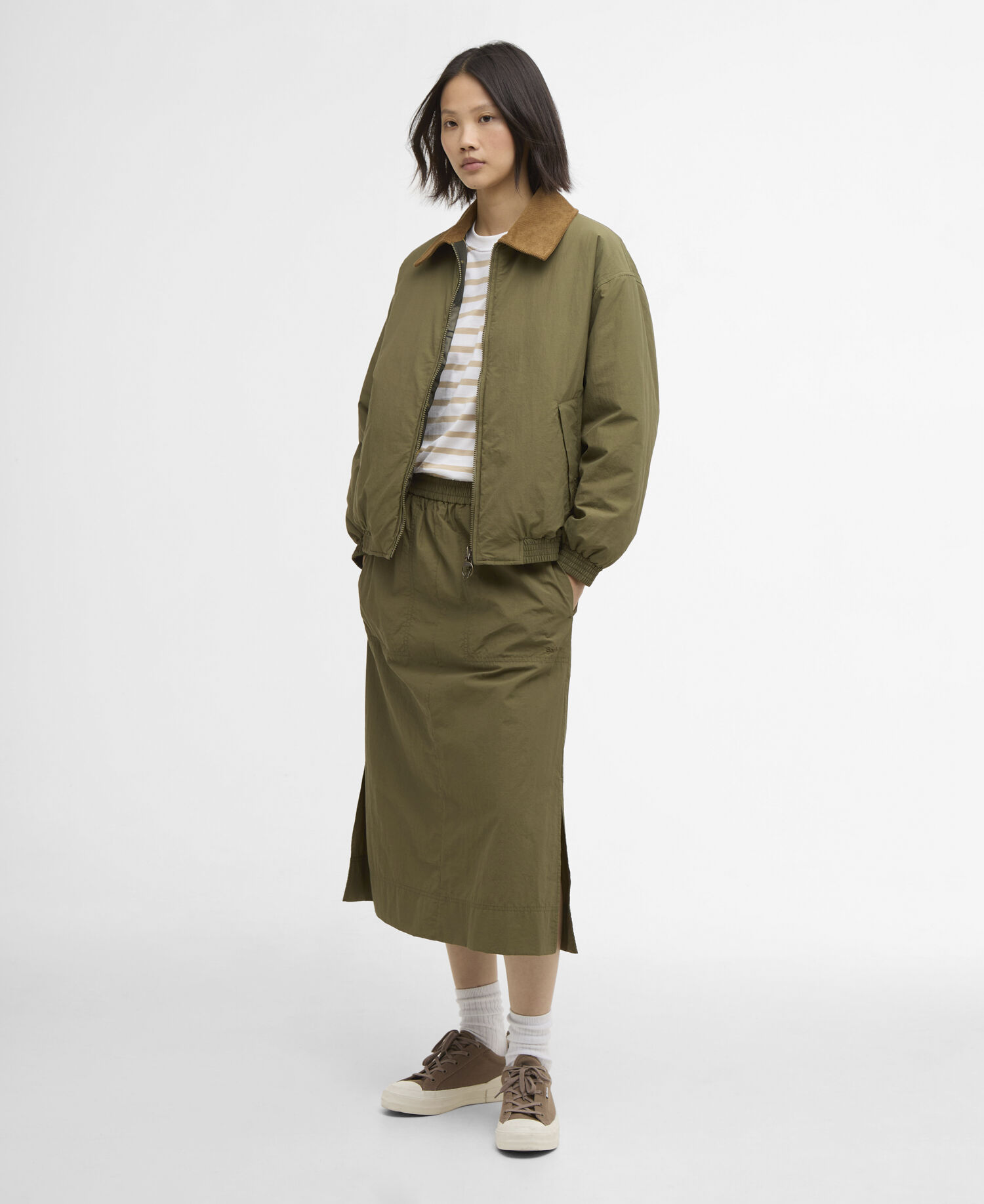 Maureen Reversible Casual Jacket Burnt Olive/Ancient