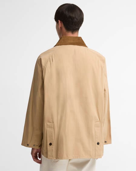 Peached Oversized Bedale Casual Jacket Stone