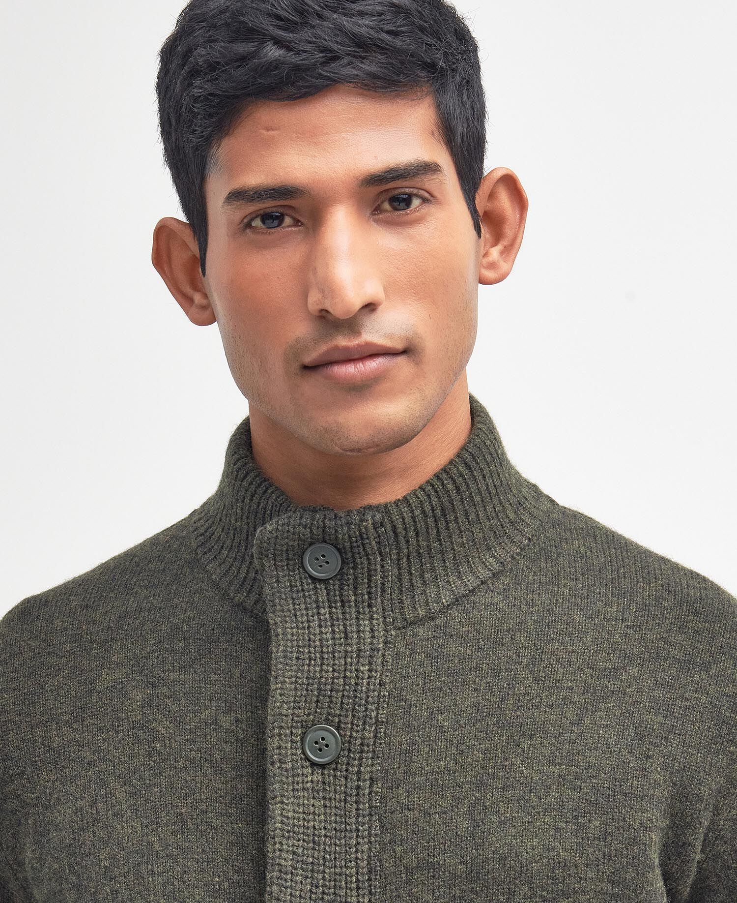 Essential Elbow-Patch Cardigan Seaweed