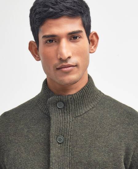 Essential Elbow-Patch Cardigan Seaweed