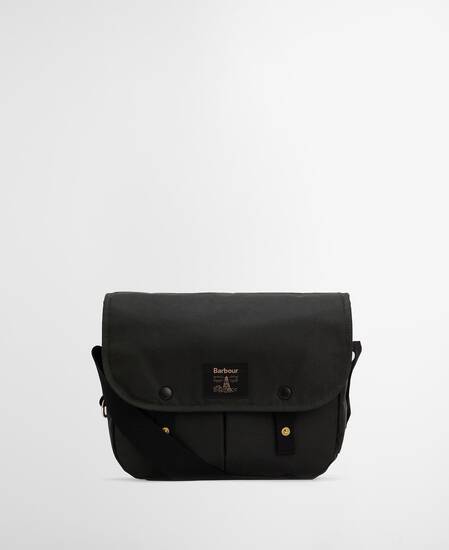 Borsa a tracolla Riever Field in tessuto cerato Sage