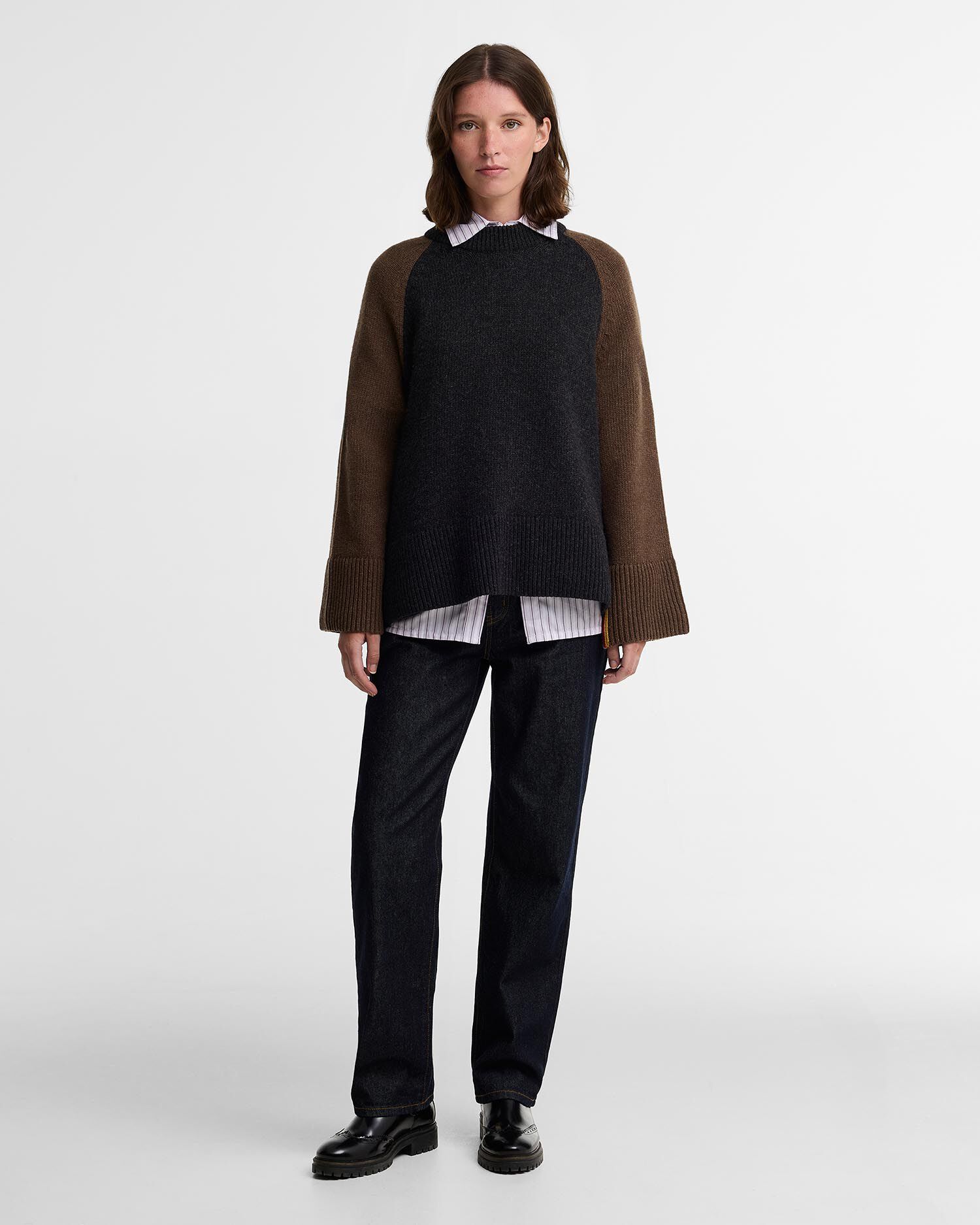 Paul Smith Loves Barbour Tyneside Wool-Blend Crew Neck Jumper Black Multi