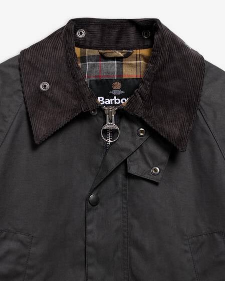 Oversized Bedale Waxed Jacket Classic Grey