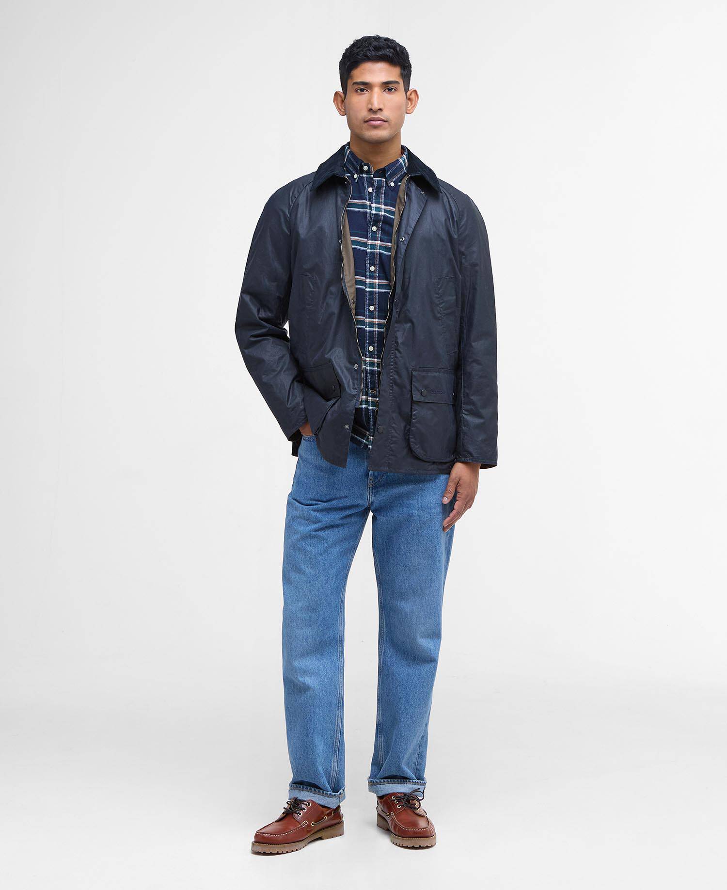 Lightweight Ashby Waxed Jacket Royal Navy image number 1