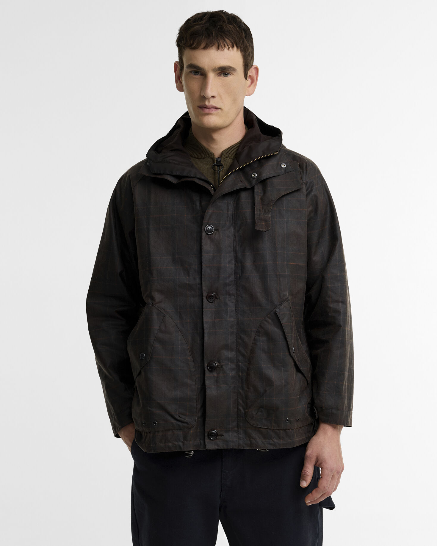 Re-Engineered Tartan Keiss Waxed Parka Muted Tartan