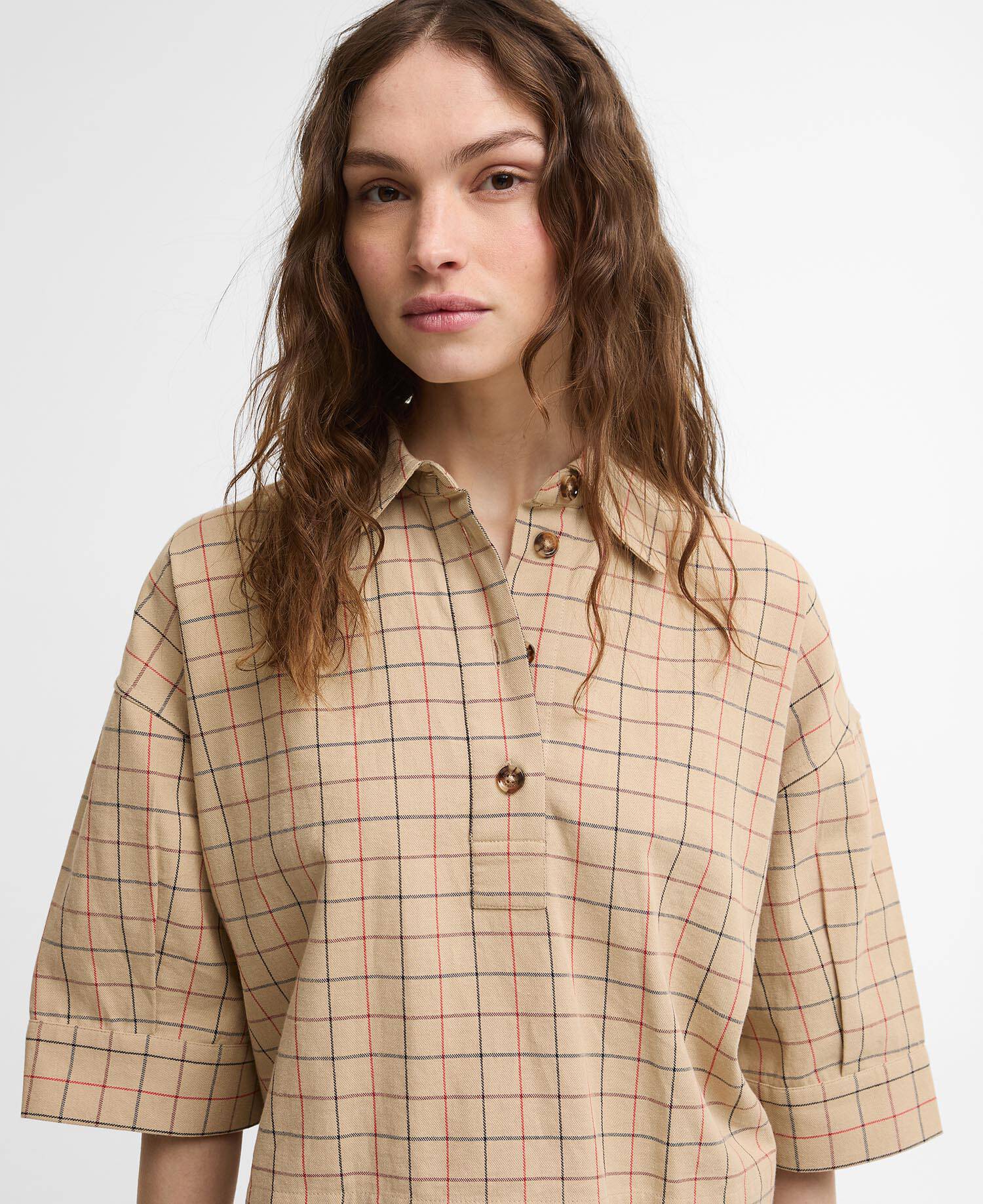 Hollington Check Short-Sleeved Shirt Multi Tattersall image number 3