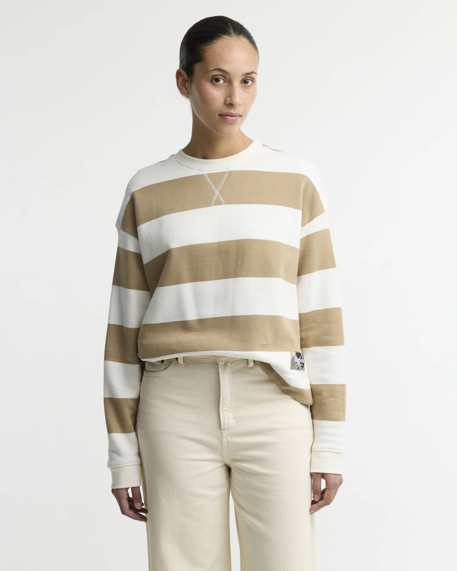 Barbour Sweatshirt Eva Striped Cloud/Warm Trench image number 0