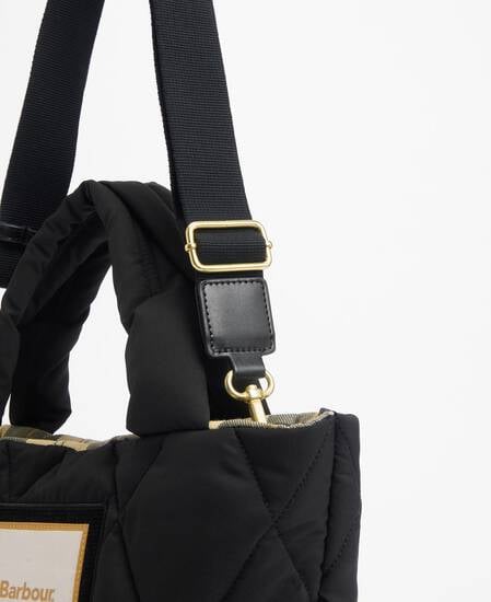 Mariah Quilted Mini Tote Bag Black/Ancient