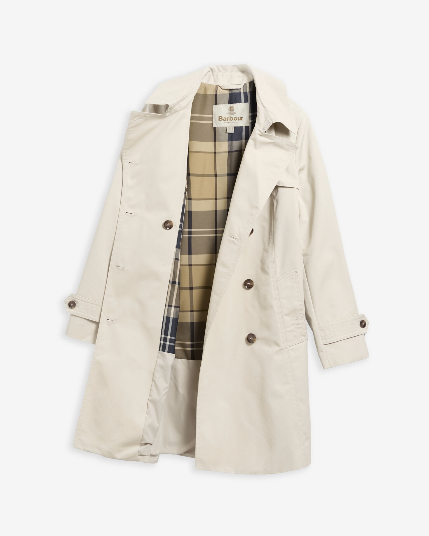 Short Greta Showerproof Trench Coat Mist/Birchwood Dress