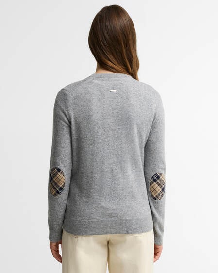 Cardigan Pendle Grey Marl/Birchwood Tartan